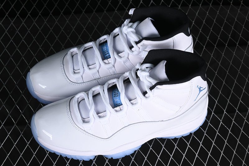 AIR Jordan 11 Legend Blue Sneakers - White Unisex Streetwear Limited Edition - Step into a legend with the AIR JORDAN 11 LEGEND BLUE. These iconic sneakers celebrate