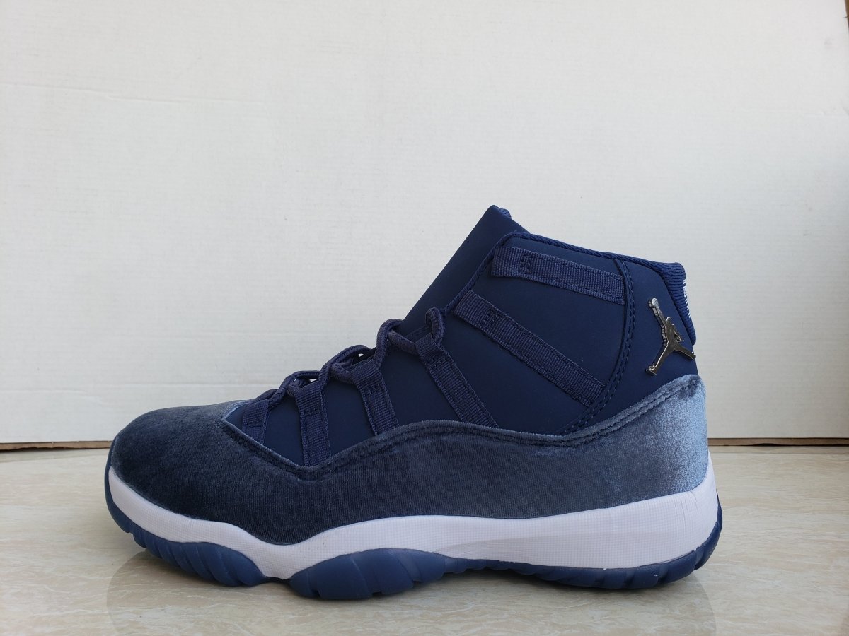 AIR Jordan 11 'navy Velvet' Unisex Streetwear Limited Edition - **Air Jordan 11 'Navy Velvet'** The Air Jordan 11 'Navy Velvet' is a luxurious and