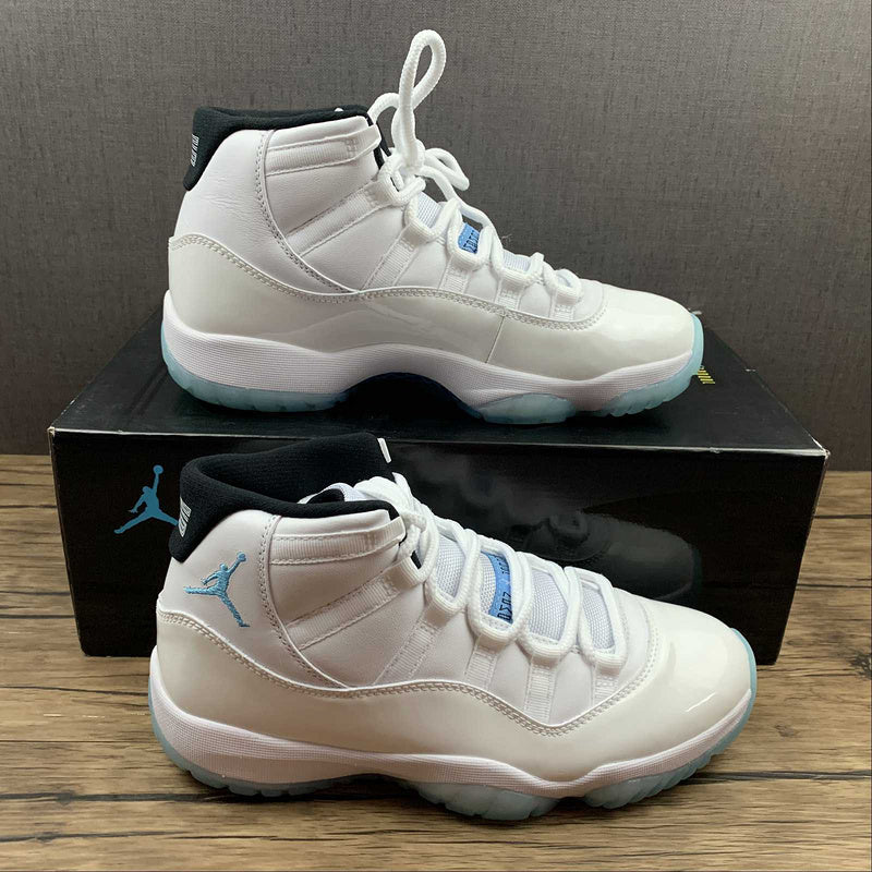 AIR Jordan 11 Retro 2014 - - Legend Blue Sneakers - White Unisex Streetwear Limited Edition - **Air Jordan 11 Retro 2014 White/White/Legend Blue** Introducing the Air Jordan 11 Retro 2014 White/White/