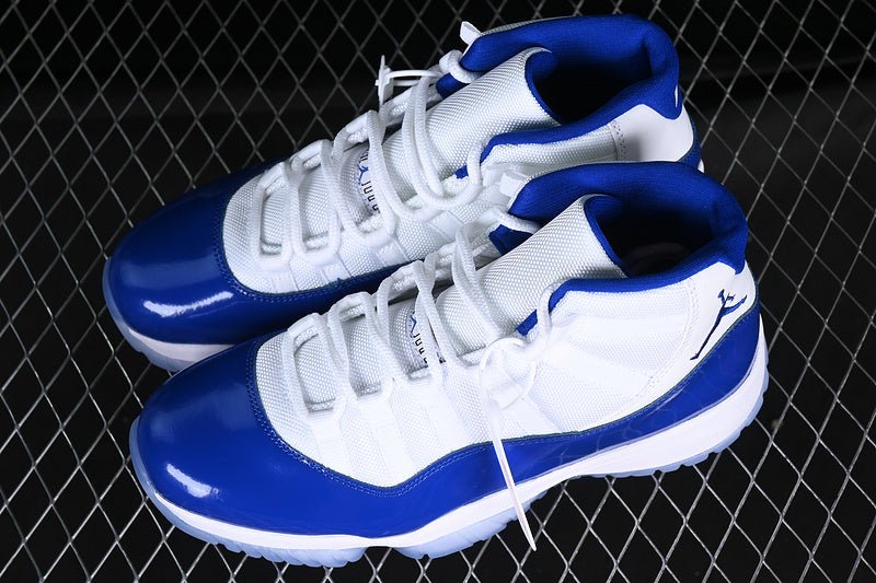 AIR Jordan 11 Retro Concord Sketch - White Unisex Streetwear Limited Edition - The Air Jordan 11 Retro Concord Sketch White is a fresh and stylish addition to