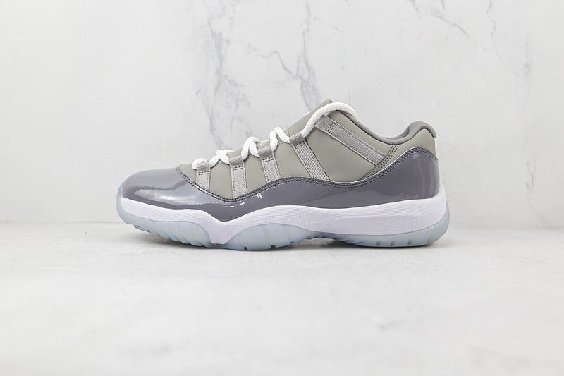 AIR Jordan 11 Retro Low Bg Medium Grey - White-gunsmoke Sneakers Unisex Streetwear Limited Edition - **Air Jordan 11 Retro Low BG Medium Grey/White-Gunsmoke** Elevate your sneaker collection with the