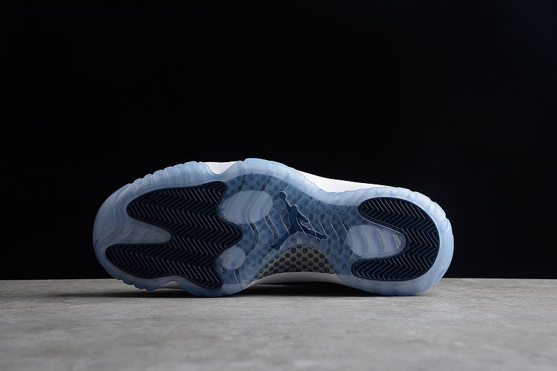 AIR Jordan 11 Retro Low Georgetown Grey Mist - White-midnight Navy Sneakers Unisex Streetwear Limited Edition - **Air Jordan 11 Retro Low Georgetown Grey Mist/White-Midnight Navy** Celebrate timeless