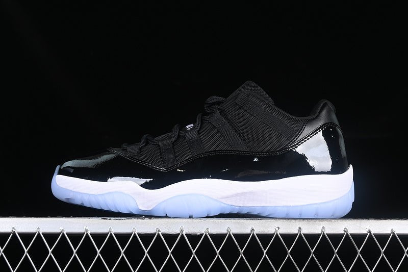 AIR Jordan 11 Retro Low Space Jam Sneakers - Black Unisex Streetwear Limited Edition - The Air Jordan 11 Retro Low Space Jam Black is a must-have for any sneaker