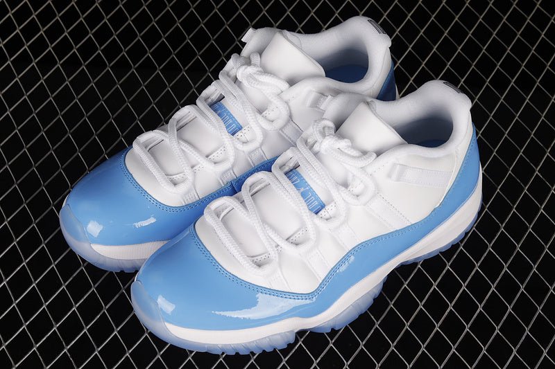 AIR Jordan 11 Retro Low Unc - - University Blue - White Unisex Streetwear Limited Edition - Step into a piece of basketball history with the Air Jordan 11 Retro Low UNC