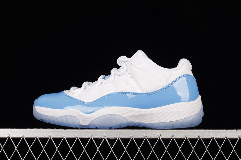 AIR Jordan 11 Retro Low Unc - - University Blue - White Unisex Streetwear Limited Edition - Step into a piece of basketball history with the Air Jordan 11 Retro Low UNC