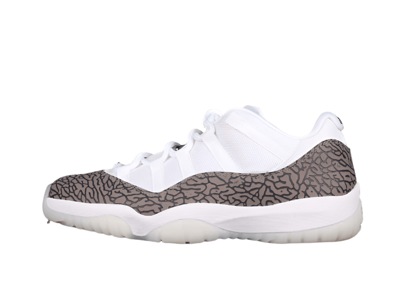 AIR Jordan 11 Retro Low - University Blue Jogger Pants - White Unisex Streetwear Limited Edition - Step into timeless elegance with the Air Jordan 11 Retro Low White/University Blue, a classic