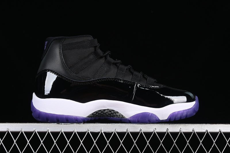 AIR Jordan 11 Retro White - - Purple - Black Unisex Streetwear Limited Edition - Step into a world of elegance and performance with the Air Jordan 11 Retro White/Black/Purple,