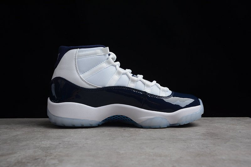 AIR Jordan 11 Retro Win Like 82 - Midnight Navy-university Blue - White Unisex Streetwear Limited Edition - **Air Jordan 11 Retro Win Like 82 White/Midnight Navy-University Blue** Step into classic el