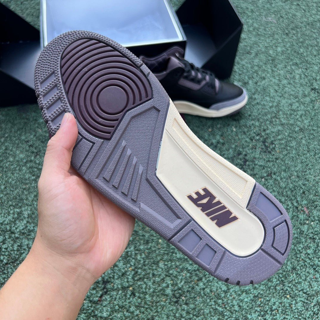 Air Jordan 3 - Brown Sneakers - Black Unisex Streetwear Limited Edition