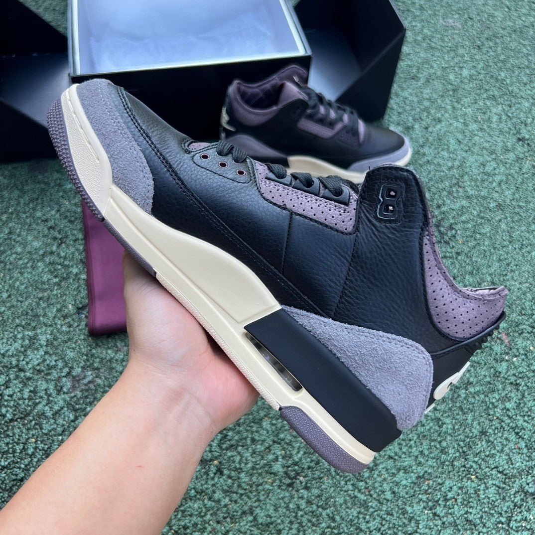 Air Jordan 3 - Brown Sneakers - Black Unisex Streetwear Limited Edition