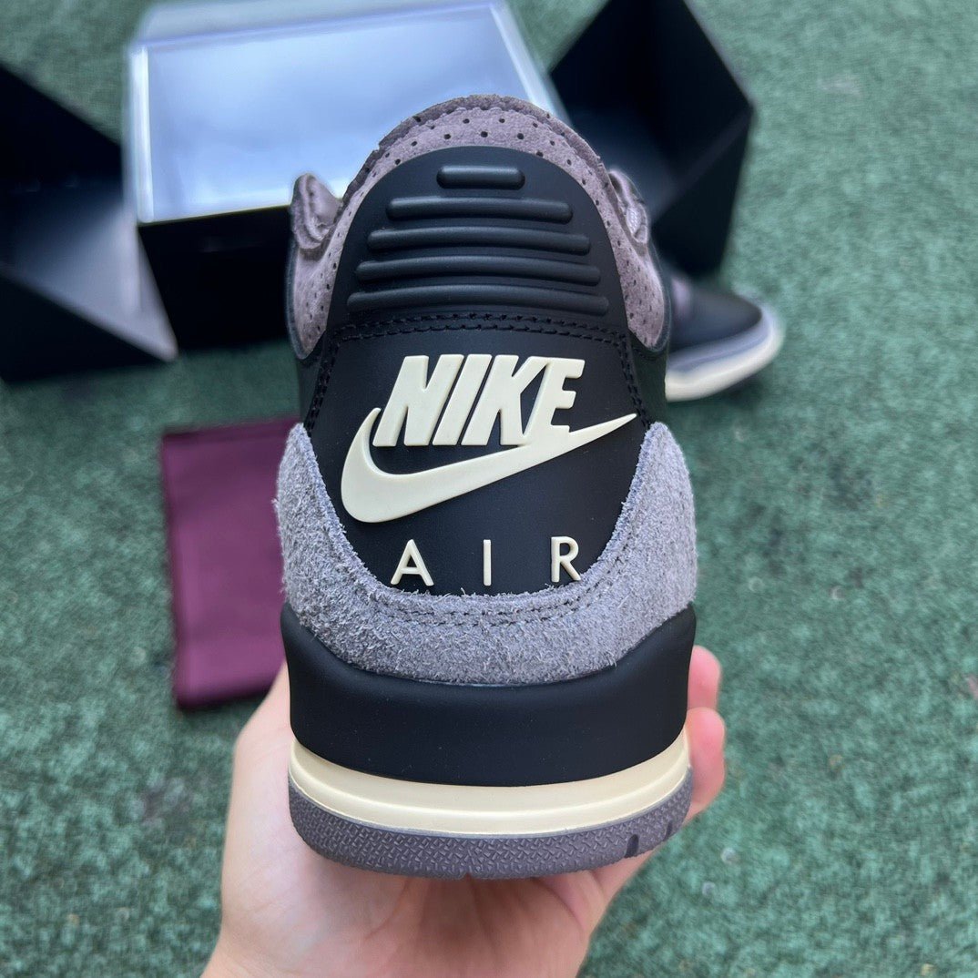 Air Jordan 3 - Brown Sneakers - Black Unisex Streetwear Limited Edition