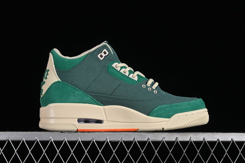 AIR Jordan 3 Retro Bicoastal - - Malachite - Fossil - Black Unisex Streetwear Limited Edition - **Air Jordan 3 Retro Bicoastal/Black/Malachite/Fossil** Introducing the Air Jordan 3 Retro Bicoastal/Bla