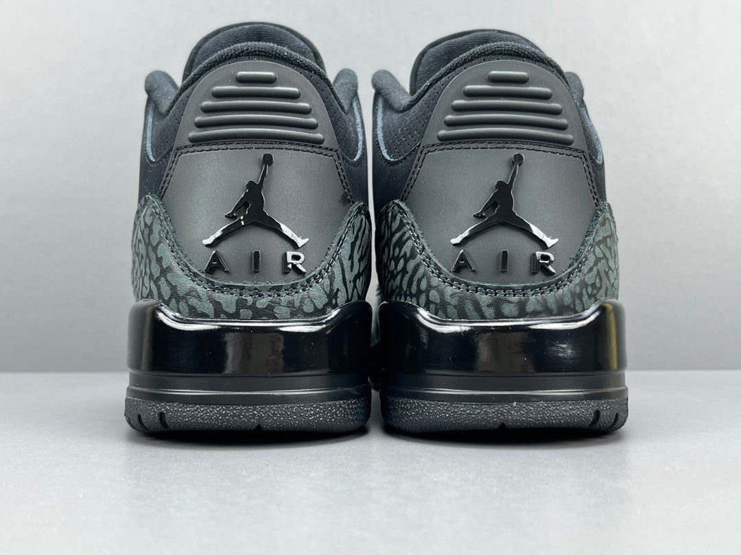 AIR Jordan 3 Retro Cat - Black Unisex Streetwear Limited Edition