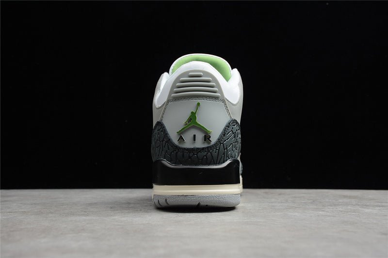 AIR Jordan 3 Retro Chlorophyll Light Smoke Grey - Chlorophyll - Black-white-sail Unisex Streetwear Limited Edition - The Air Jordan 3 Retro 'Chlorophyll' in Light Smoke Grey/Chlorophyll/Black-White-Sa