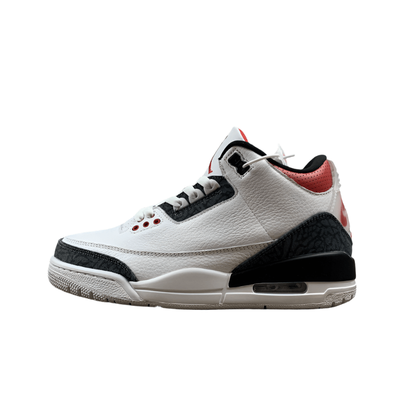 AIR Jordan 3 Retro Denim Se Fire Red White - Fire Red - - Black Unisex Streetwear Limited Edition