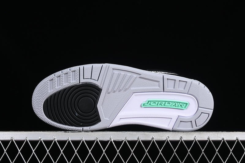 AIR Jordan 3 Retro Green Glow - Green Glow - Wolf Grey - White Sneakers - Black Unisex Streetwear Limited Edition