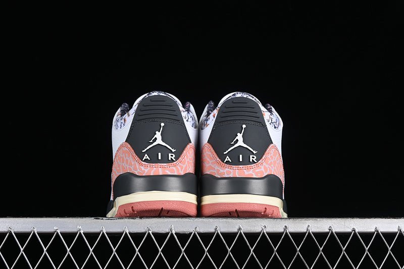 AIR Jordan 3 Retro Gs - Anthracite - Red Stardust - Sail - Saturn Gold Sneakers - White Unisex Streetwear Limited Edition - **Air Jordan 3 Retro GS White/Anthracite/Red Stardust/Sail/Saturn Gold** Ste