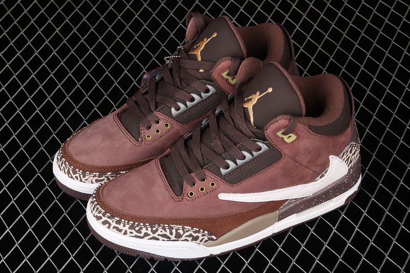 AIR Jordan 3 Retro High Og Antique Brass Brown - White - - Black Unisex Streetwear Limited Edition - The Air Jordan 3 Retro High OG in Antique Brass Brown/White/Black is a sophisticated and