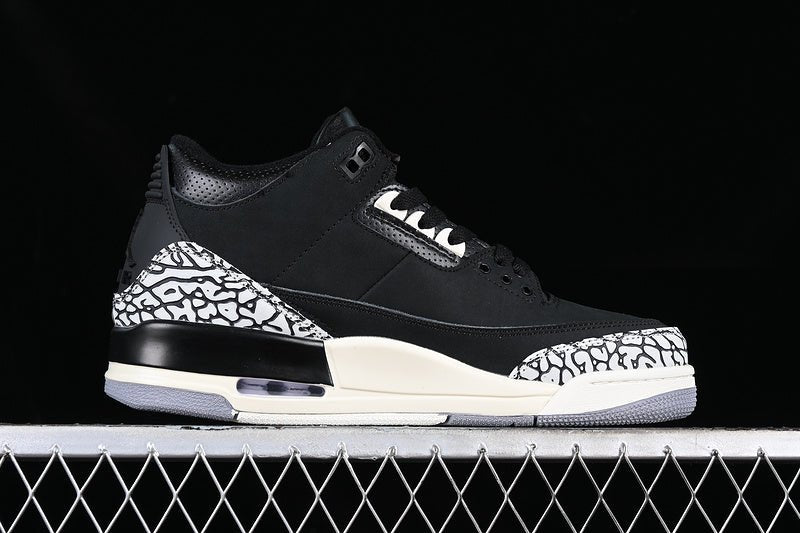 AIR Jordan 3 Retro Off Noir White - - Grey Sneakers - Black Unisex Streetwear Limited Edition - **Air Jordan 3 Retro Off Noir White/Black/Grey** Step into a blend of timeless style and