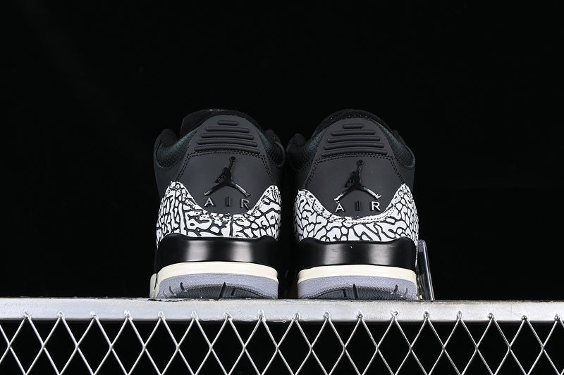 AIR Jordan 3 Retro Off Noir White - - Grey Sneakers - Black Unisex Streetwear Limited Edition - **Air Jordan 3 Retro Off Noir White/Black/Grey** Step into a blend of timeless style and