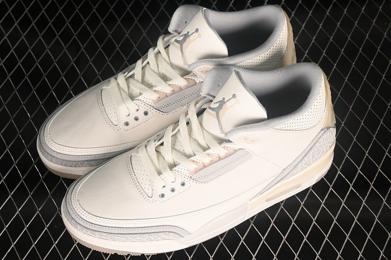 AIR Jordan 3 Retro Se Craft Ivory Ivory - Mist - Cream Sneakers - Grey Unisex Streetwear Limited Edition