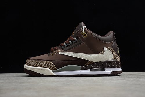 AIR Jordan 3 Retro Tinker Nrg Dark - Gold-beige - Brown Unisex Streetwear Limited Edition
