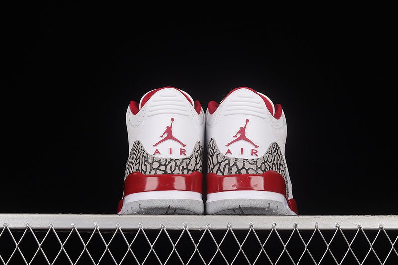 AIR Jordan 3 Retro - Light Curry - Cardinal Red - Cement Grey Sneakers - White Unisex Streetwear Limited Edition - **Air Jordan 3 Retro White/Light Curry/Cardinal Red/Cement Grey** Step into a vibrant