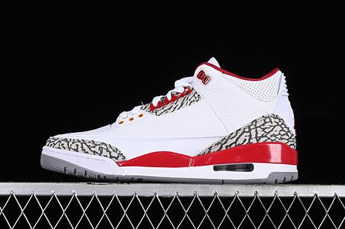 AIR Jordan 3 Se Denim - Grey - Red Sneakers - White Unisex Streetwear Limited Edition - **Air Jordan 3 SE Denim White/Grey/Red** Step into a blend of classic design and modern
