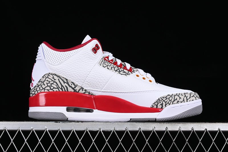 AIR Jordan 3 Se Denim - Grey - Red Sneakers - White Unisex Streetwear Limited Edition - **Air Jordan 3 SE Denim White/Grey/Red** Step into a blend of classic design and modern