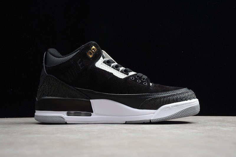 AIR Jordan 3 Tinker - Cement Grey-metallic Gold Sneakers - Black Unisex Streetwear Limited Edition