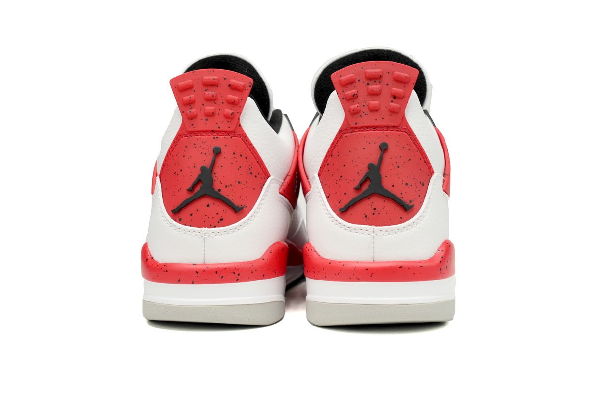 Air Jordan 4 red Cement Unisex Streetwear Limited Edition - The Air Jordan 4 'Red Cement' is a bold and dynamic addition to the iconic
