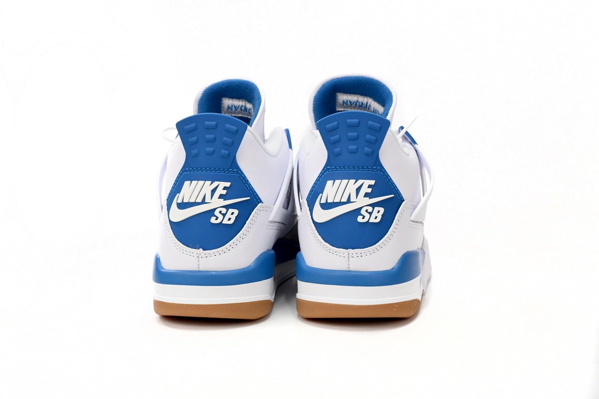Air Jordan 4 Blue - White Unisex Streetwear Limited Edition - **Air Jordan 4 White Blue** The Air Jordan 4 White Blue is a sleek and