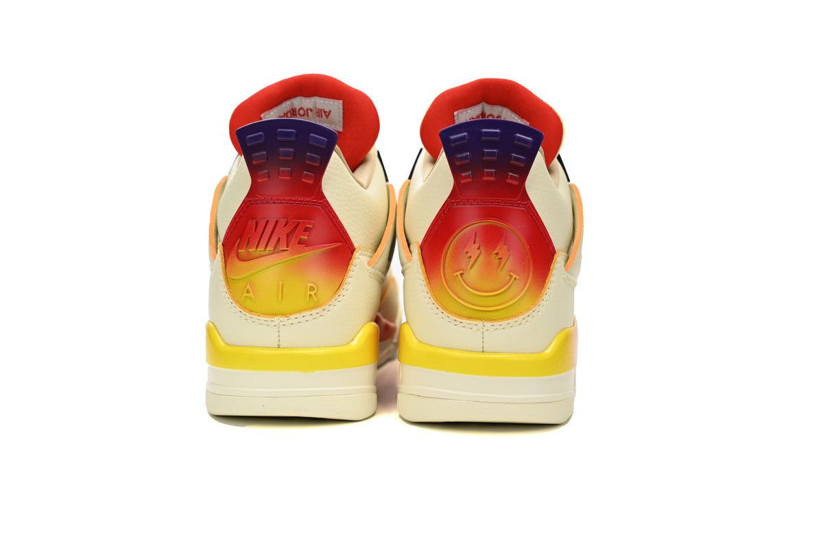 Air Jordan 4 Blue Red - White Unisex Streetwear Limited Edition - The Air Jordan 4 White Blue Red is a vibrant and stylish addition to the