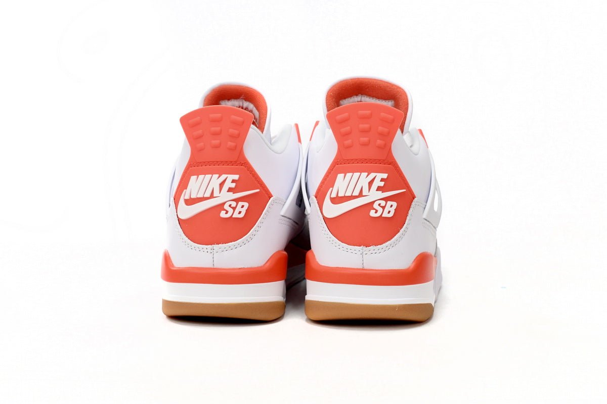Air Jordan 4 Orange - White Unisex Streetwear Limited Edition - **Air Jordan 4 White Orange** The Air Jordan 4 White Orange is a vibrant and