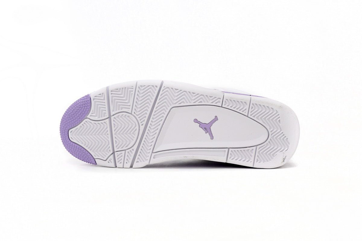 Air Jordan 4 Purple - White Unisex Streetwear Limited Edition - **Air Jordan 4 White Purple** The Air Jordan 4 White Purple is a sleek and