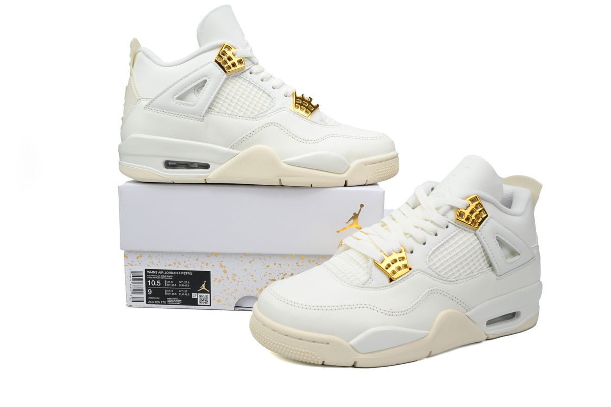 Air Jordan 4 Wmns 'sail' - Black Unisex Streetwear Limited Edition - Discover the timeless allure of the Air Jordan 4 WMNS 'Sail,' a blend of heritage