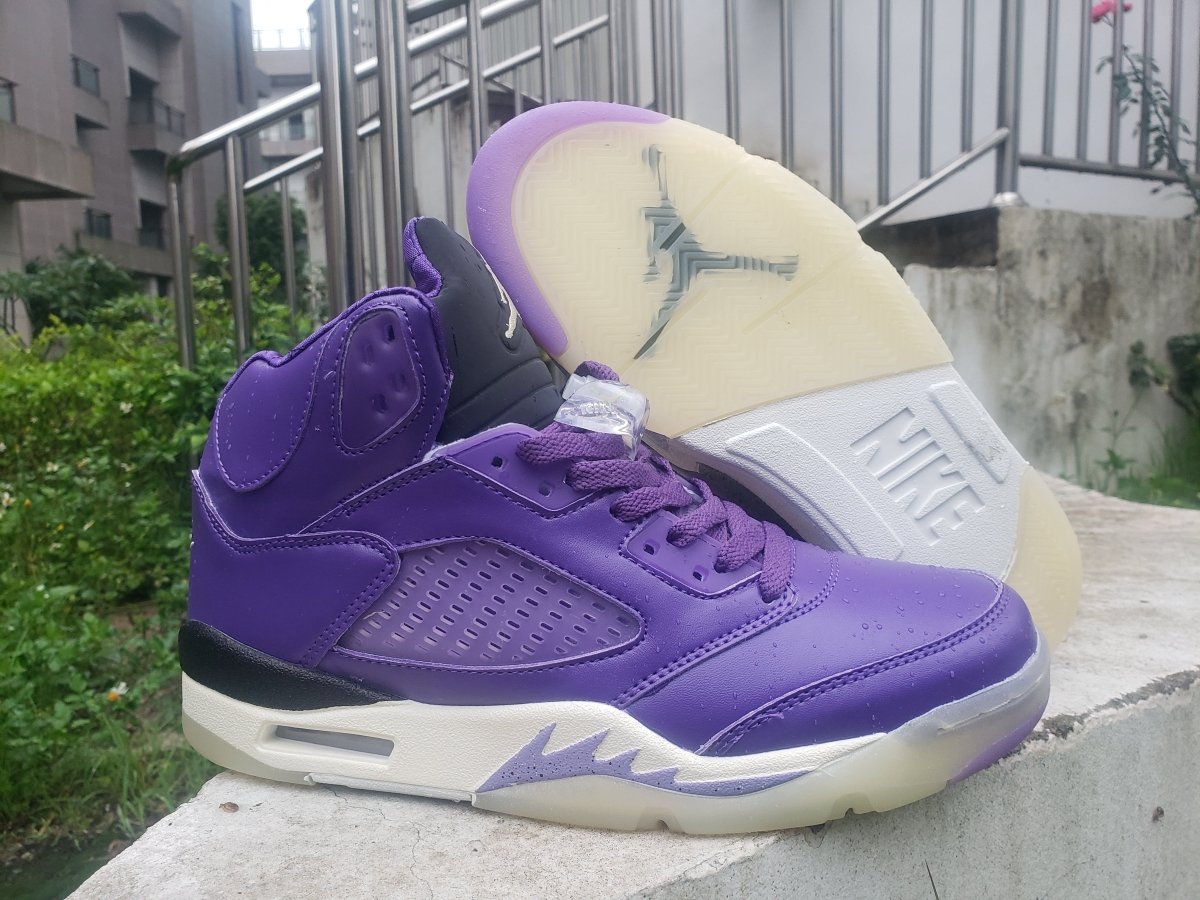 Air Jordan 5 'purple Grape' T-Shirt Unisex Streetwear Limited Edition - **Product Description: Air Jordan 5 'Purple Grape'** The Air Jordan 5 'Purple Grape' is a