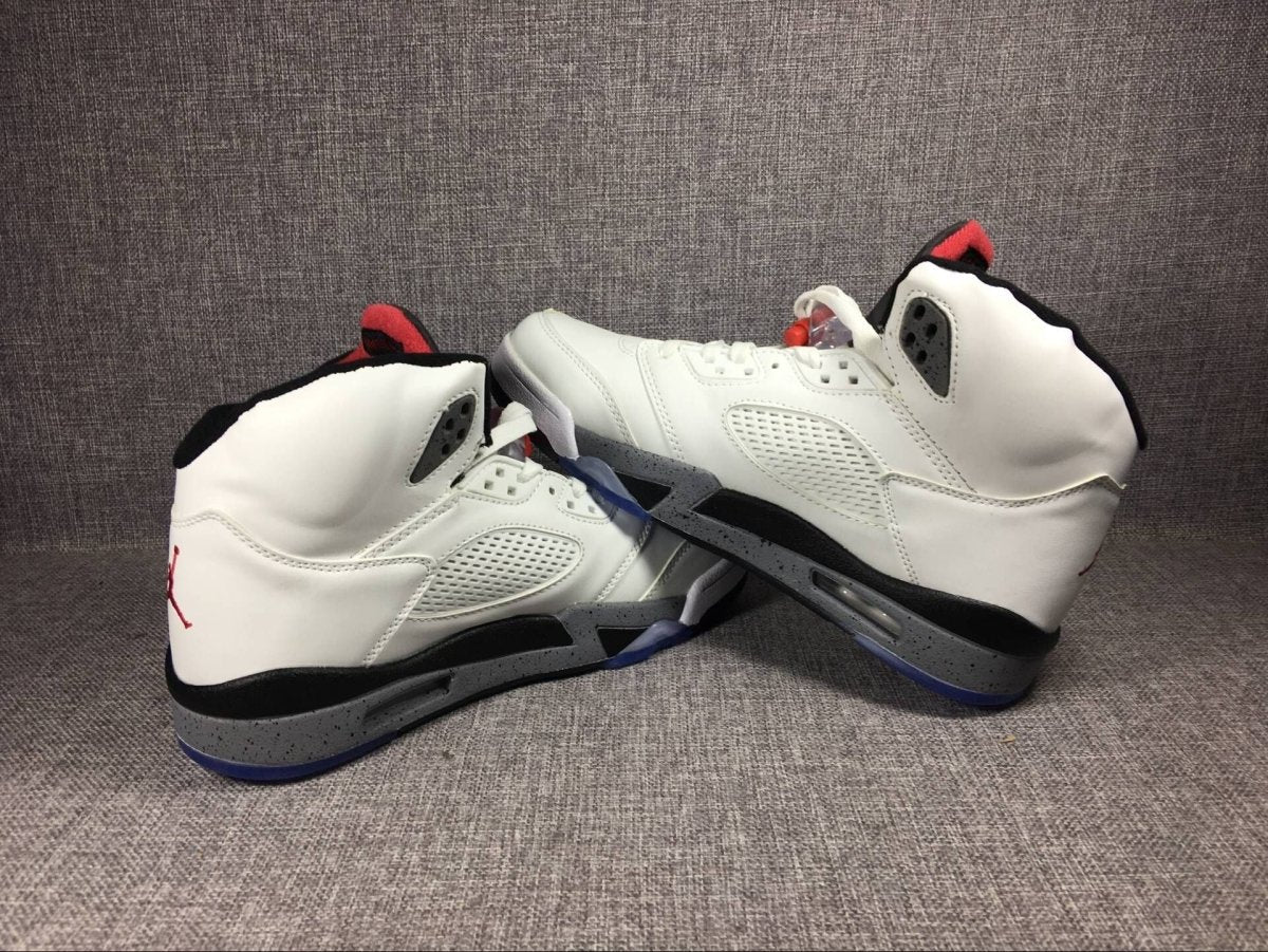 Air Jordan 5 Retro 'white Cement' Unisex Streetwear Limited Edition - **Product Description: Air Jordan 5 Retro 'White Cement'** The Air Jordan 5 Retro 'White Cement'