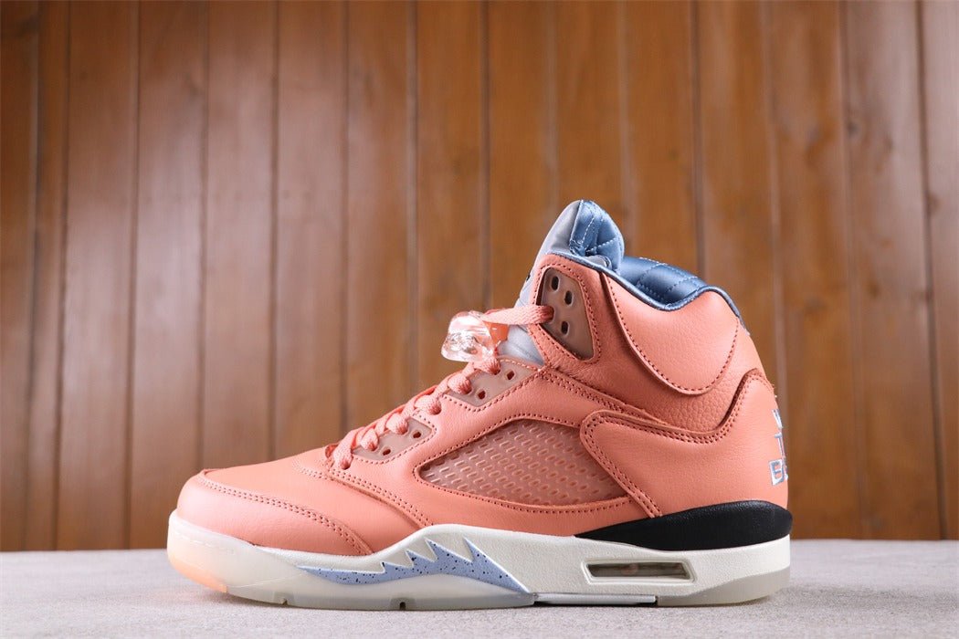 Air Jordan 5 'satin Blaze' T-Shirt - Orange Unisex Streetwear Limited Edition