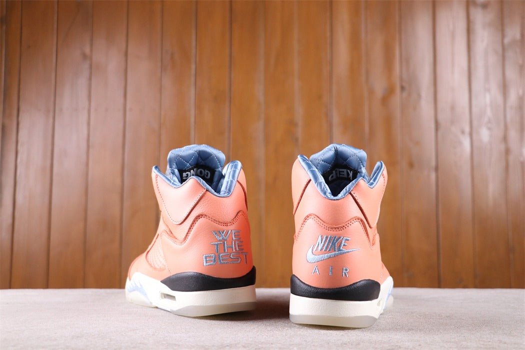 Air Jordan 5 'satin Blaze' T-Shirt - Orange Unisex Streetwear Limited Edition