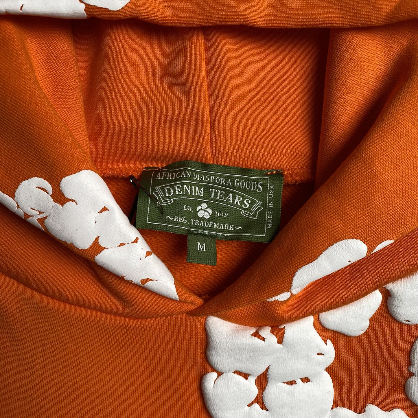 DENIM Tears Cotton Wreath Hoodie - Orange Unisex Streetwear Limited Edition