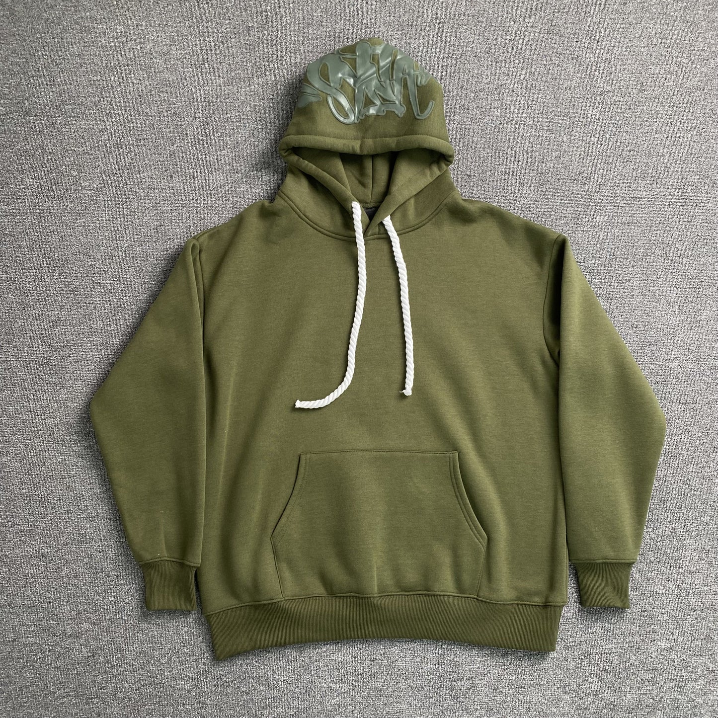 SYNA World Hood Logo Hoodie Sage - Red Unisex Streetwear Limited Edition