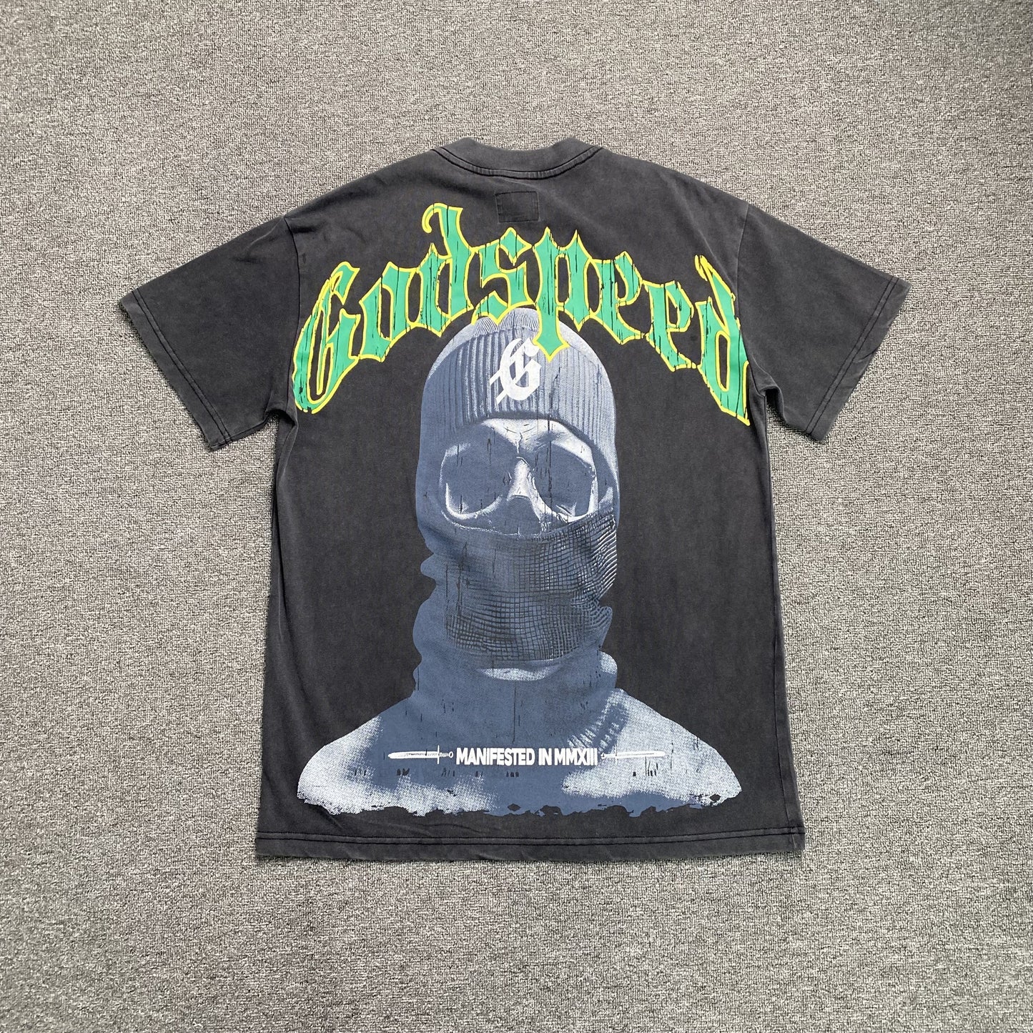 GODSPEED Balaclava Szn T-shirt Washed - Black Unisex Streetwear Limited Edition
