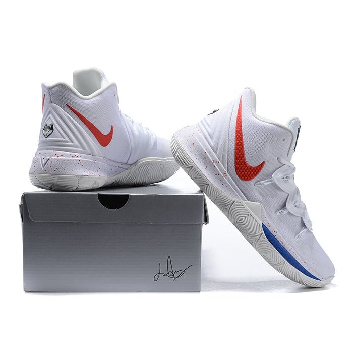 NIKE Kyrie 5 - Uconn Home Pe Shoes - White Unisex Streetwear Limited Edition