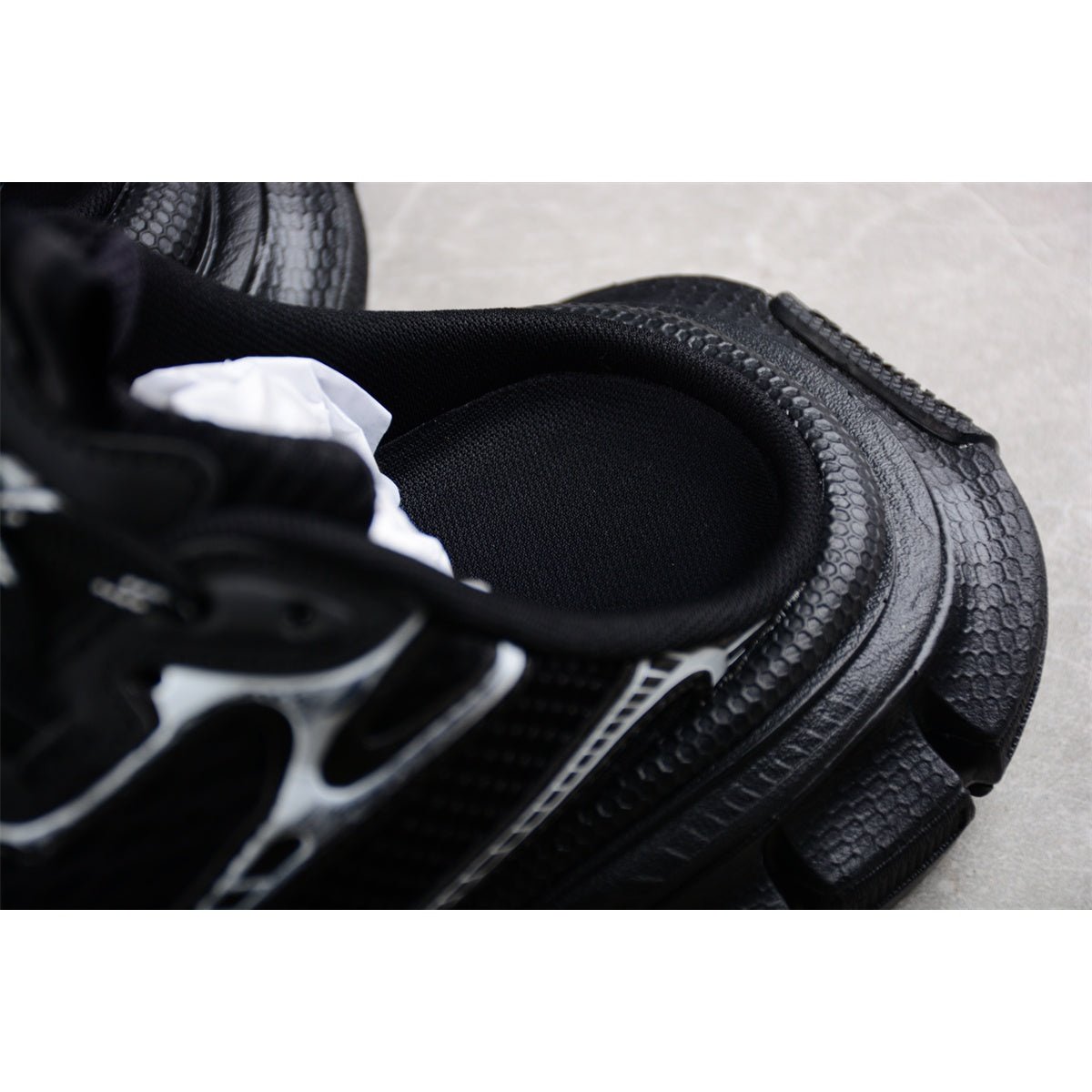 BALENCIAGA 3 - L Mule - White - Black Unisex Streetwear Limited Edition - Introducing the BALENCIAGA 3XL Mule x Black White, a striking blend of contemporary style and