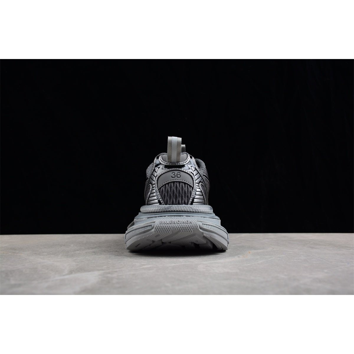 BALENCIAGA 3 - L - Bal Worn Out Sneakers - Grey Unisex Streetwear Limited Edition - Introducing the BALENCIAGA 3XL x Bal Grey Worn Out sneakers, a masterful blend of edgy