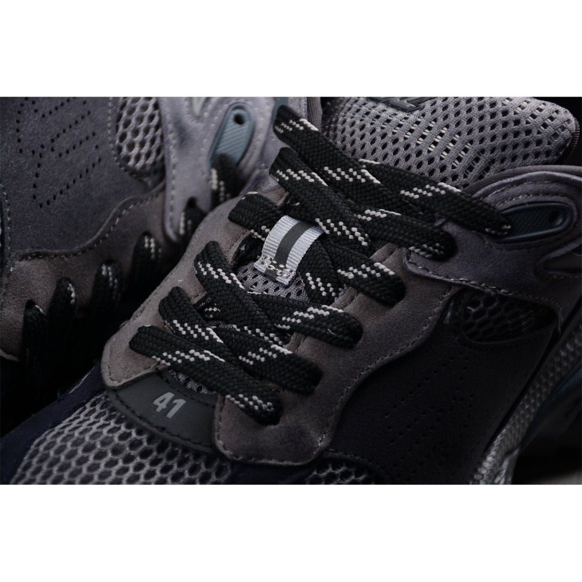 BALENCIAGA 3 - L - Dark Sneakers - Grey Unisex Streetwear Limited Edition - The BALENCIAGA 3XL x Dark Grey sneakers epitomize bold luxury with a monochromatic, understated design.