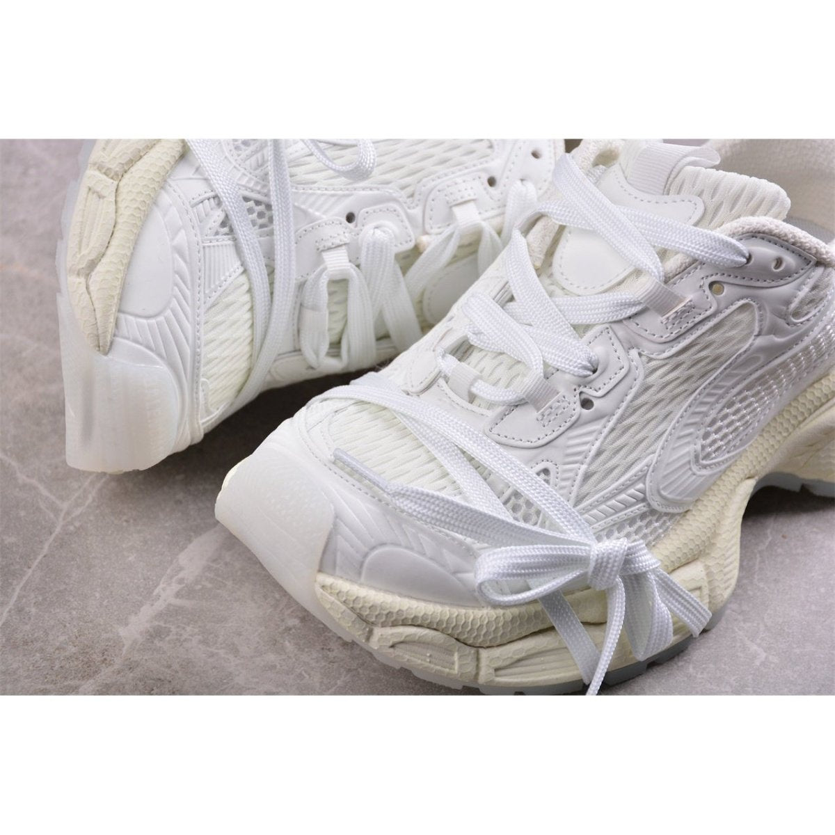 BALENCIAGA 3 - L - Glow In The Dark Sneakers Unisex Streetwear Limited Edition - The Balenciaga 3XL x Glow in the Dark sneakers transform your stride into a luminous