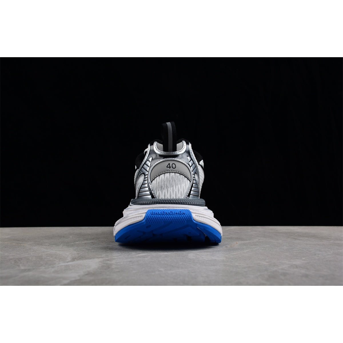 BALENCIAGA 3 - L - Grey Blue Sneakers - White Unisex Streetwear Limited Edition - Introducing the BALENCIAGA 3XL x White Grey Blue, a bold statement in contemporary footwear. These