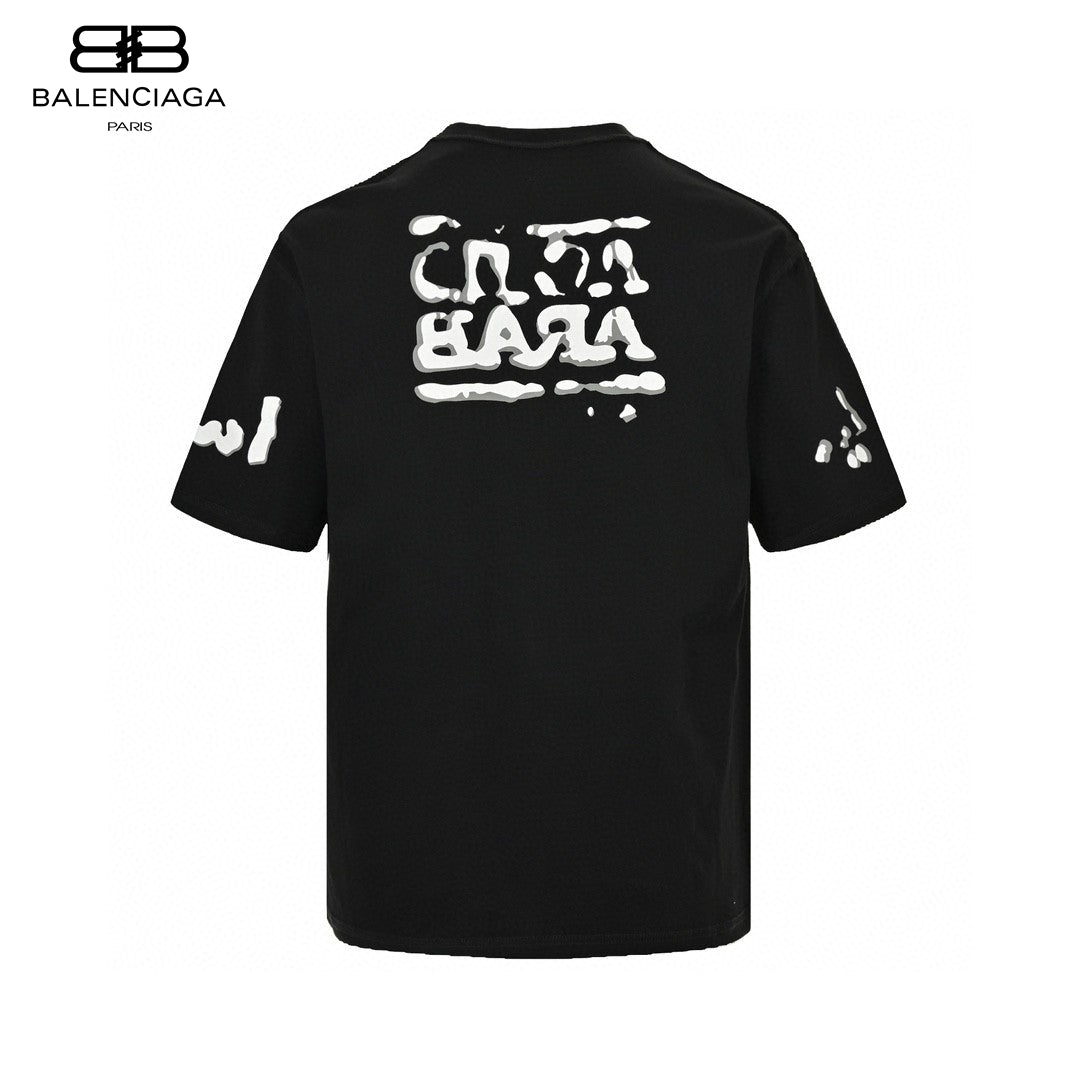 Balenciaga Acid Arab T-shirt - Black Unisex Streetwear Limited Edition - This Balenciaga t-shirt features a bold 'Acid Arab' graphic in white on the front, along